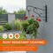 Scroll-Design Metal Wall Bracket for Hanging Accessories and Flowerpots for Indoor & Outdoor Use